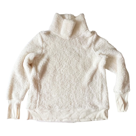 Athleta Nirvana Sherpa Funnel Neck Sweatshirt | LARGE - Picture 8 of 9